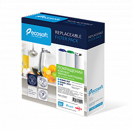 Ecosoft CRV3ECO Покращений комплект картриджів для потрійних фільтрів 